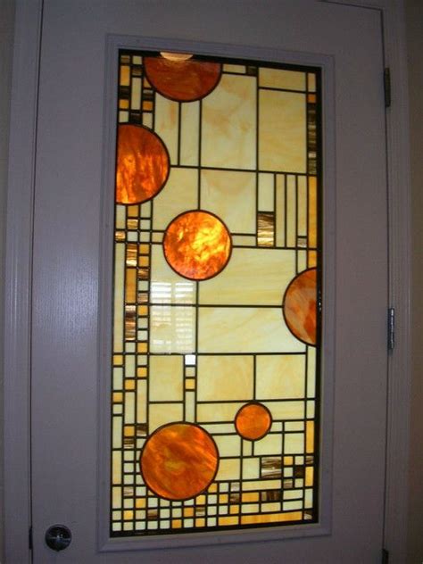 Modern Stained Glass Window In Front Door Modern Stained Glass Panels