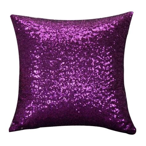 1pc Solid Color Glitter Sequins Throw Pillow Case Cafe Home Decor