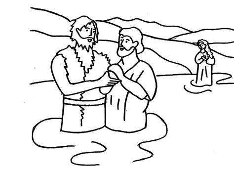 John The Baptist Hold Jesus Hand Coloring Page Netart Hand Coloring