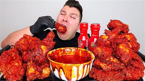 Nuclear Fire Fried Chicken • Mukbang And Recipe Youtube