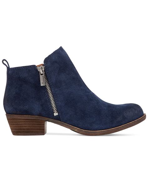 Lyst Lucky Brand Womens Basel Booties In Blue