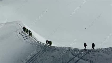 Mont Blanc Climbers Stock Video Clip K0048419 Science Photo Library
