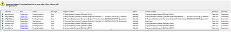 Windows 7 Antivirus Symantec Is Re Quarantining Files In The