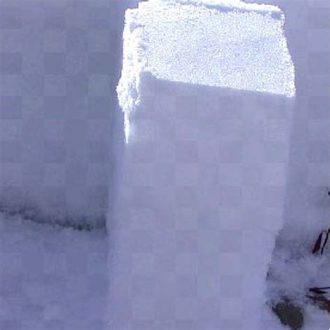 Prepared Snow Column For Loaded Column Test On A Mountain Slope