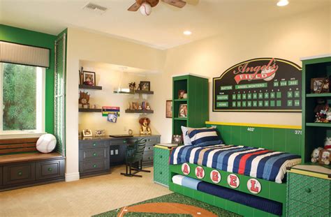 If your son plays a sport, use a piece of equipment or a cap as a wall ornament. 47 Really Fun Sports Themed Bedroom Ideas | Home ...