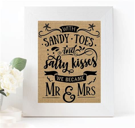 Sandy Toes And Salty Kisses We Became Mr And Mrs Beach Etsy