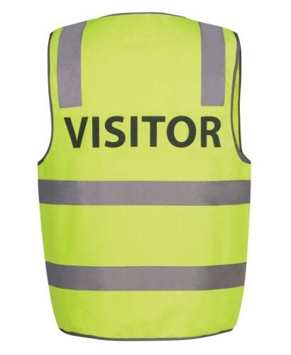 Jbs Wear High Visibility Hi Vis Day Night Safety Vest With Visitor