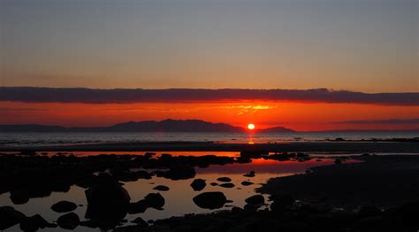 Barassie beach in troon detailed information guide, opening times, reviews and directions for your visit | picniq. Isle of Arran sunset from Barassie beach Troon | Ayrshire ...