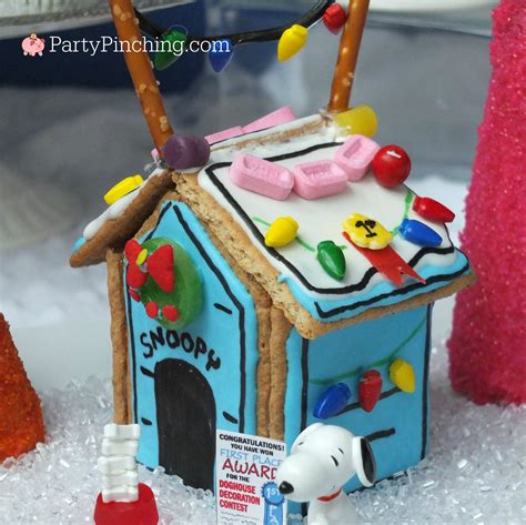 Snoopys Gingerbread Doghouse Party Pinching