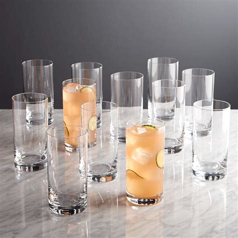 aspen highball glasses set of 12 reviews crate and barrel