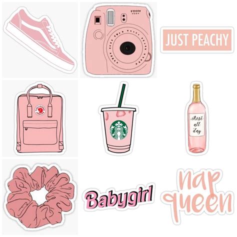 Pink aesthetic stickers | Homemade stickers, Printable stickers, Iphone case stickers
