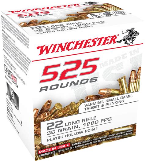 Winchester Usa 22lr 36gr Copper Plated Hollow Point 525rd Limit One