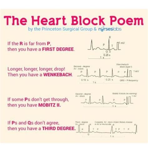 The Heart Block Poem Medical School Studying Heart Block Poem