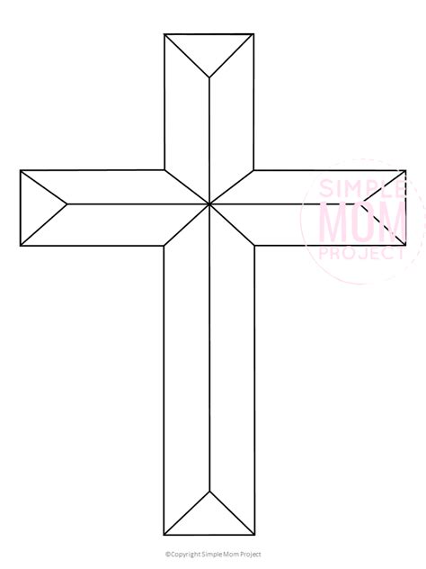 Free Printable Cross Templates And Coloring Sheets In 2020 With Images