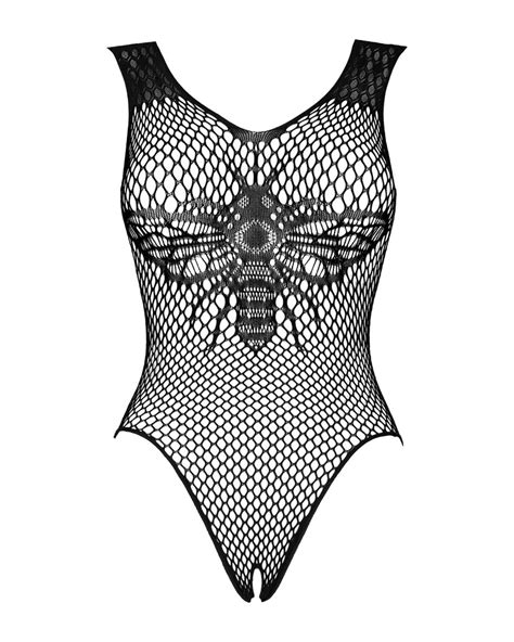 Black Naughty Crotchless Teddy Lace Bodysuit Sheer Mesh Sexy Bdsm