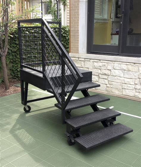Looking For Custom Industrial Mobile Straight With Landing Stairs