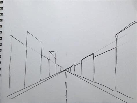 One Point Perspective Drawing Watercolor By Jennifer Branch One Point