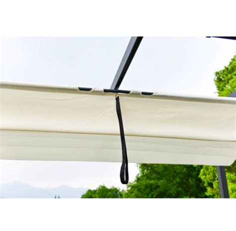 Aleko Aluminum Outdoor Retractable Canopy Pergola 13 X 10 Ft Cream