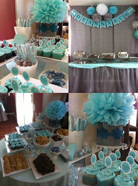 If you are having a boy and wanna highlight it, use blues of all. grey grey and blue baby shower - Google Search | Tiffany ...