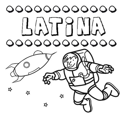 Dibujo Con El Nombre Latina Para Colorear Pintar E Imprimir