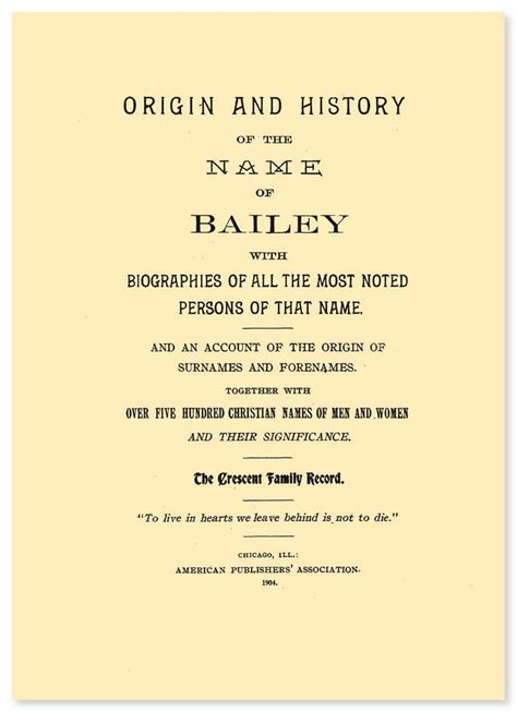 Bailey Origin And History Of The Name Of Bailey With Biographies Of