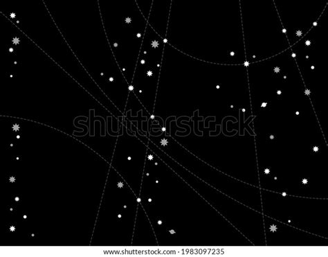 Night Starry Sky Black Blank Background Stock Vector Royalty Free
