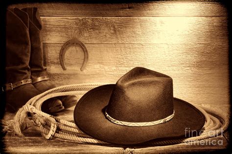 Cowboy Hat On Lasso Photograph By American West Legend By Olivier Le