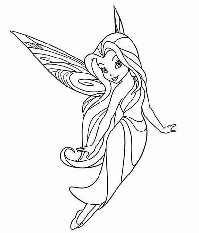 Coloring Fairies Disney Silvermist Flying Pages
