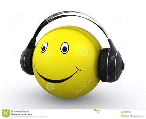 Smiley With Headphones Stock Illustration Illustration Of Smiley