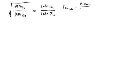 Using Grahams Law Of Effusion To Find Molar Mass Of A Gas Youtube