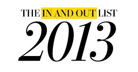 The 2013 In Out List Washington Post