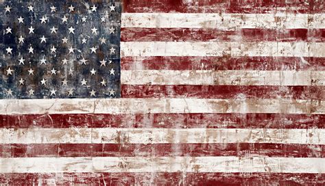 43 Rustic American Flag Wallpaper