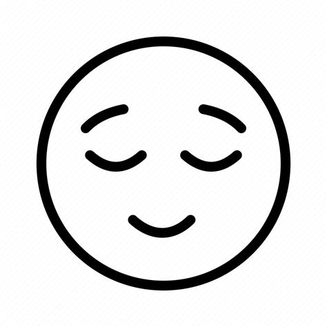 Emoji Emoticon Emotion Face Relieved Smile Smiley Icon Download