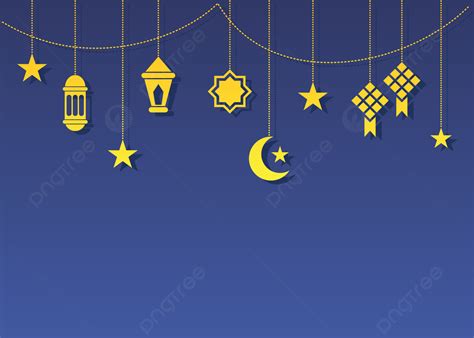 Background Ramadan Dan Idul Fitri Desain Ilustrasi Vektor Spanduk Datar