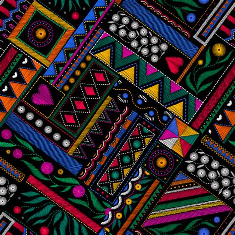 Colourful Embroidery On Behance