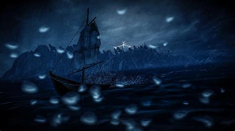 Boat Raining Storm Lightning Others Hd Wallpaper Peakpx
