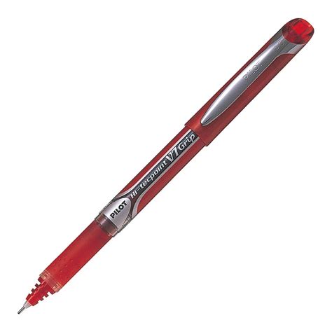 Pilot Hi Techpoint V7 Rubber Grip Roller Ball Pen Red Bxgpn V7 R