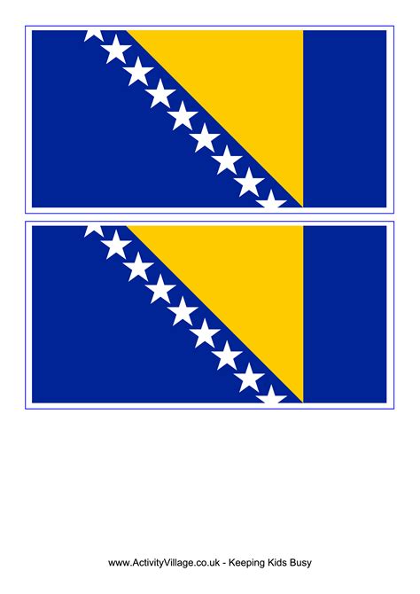 Bosnia And Herzegovina Flag | Templates at ...