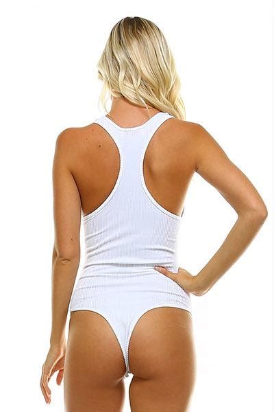 Sexy Ribbed Discount Thong Bodysuits
