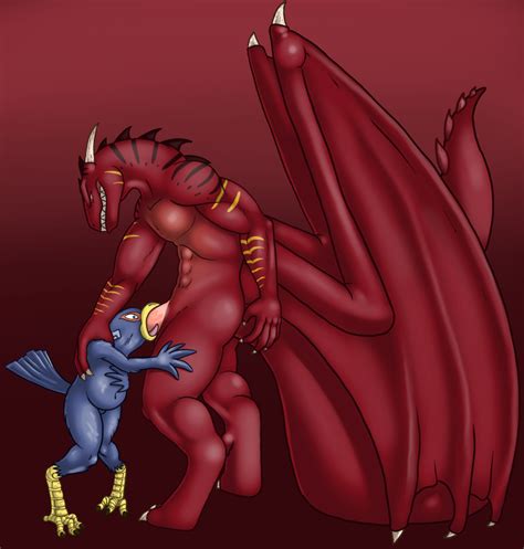 Rule 34 Avian Beak Beakjob Bird Dragon Duo Falco Lombardi Fellatio