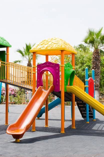 Premium Photo Colorful Children Playground Activities In Public Park
