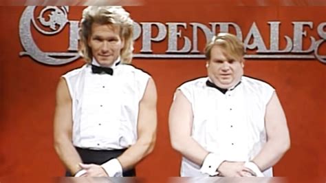 chris farley s iconic chippendales sketch is under attack and robert smigel is defending it