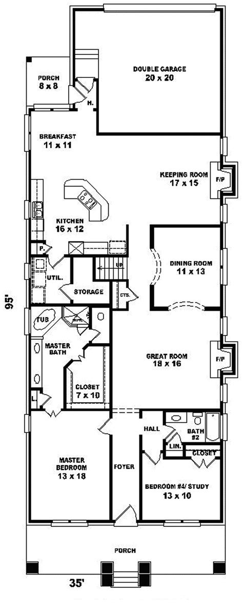 Howard Lake Narrow Lot Home Plan 087d 0808 House Plans