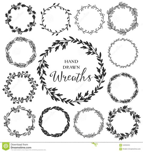 Hand Drawn Wreath Vector At Getdrawings Free Download