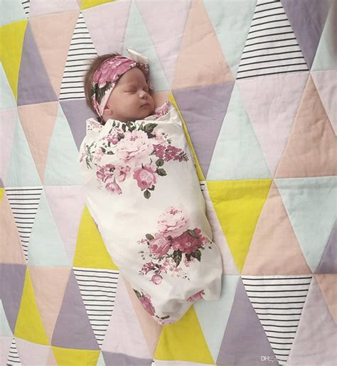0 3m Baby Floral Receiving Blanket Hospital Nursery Swaddling Cotton