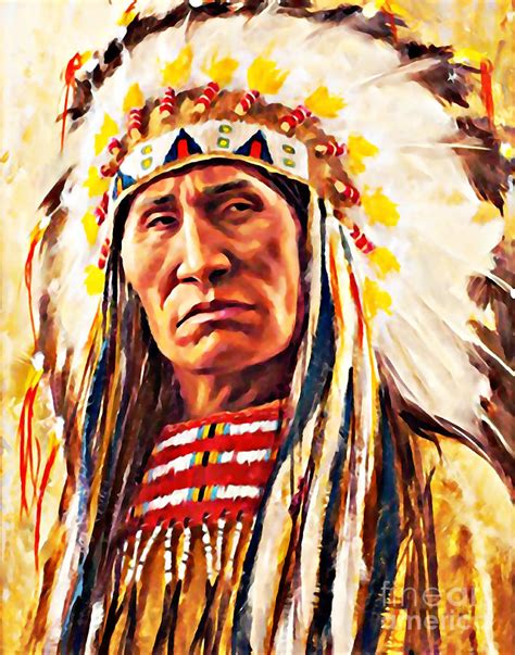 Native American Shaman Jefe Digital Art By Trindira A