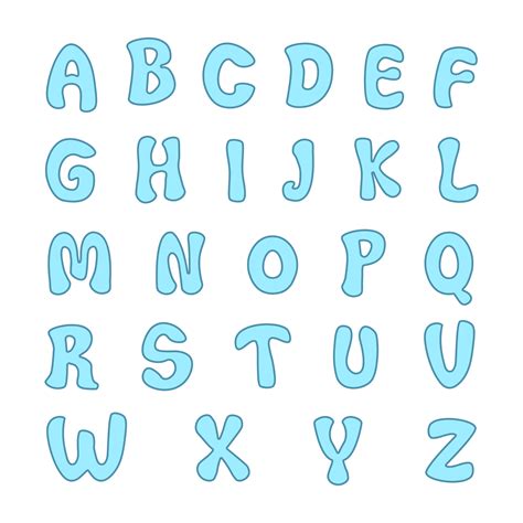 Bubble Letter Font Printable Every Font Is Free To Download
