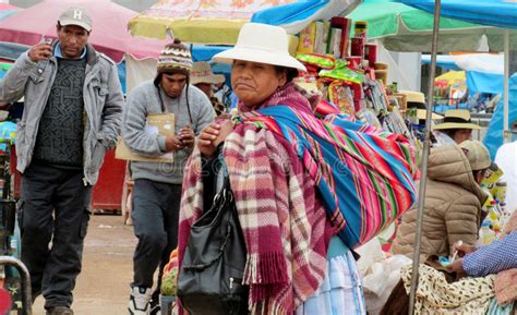 Woman In Traditional Bolivian Hat Editorial Stock Image Image Of