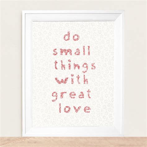 Do Small Things With Great Love Mother Theresa Quote Etsy