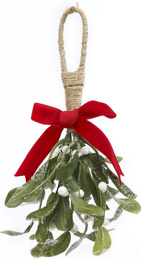 Ger Christmas Mistletoe Decoration 11 Inches High Sparkling Artificial